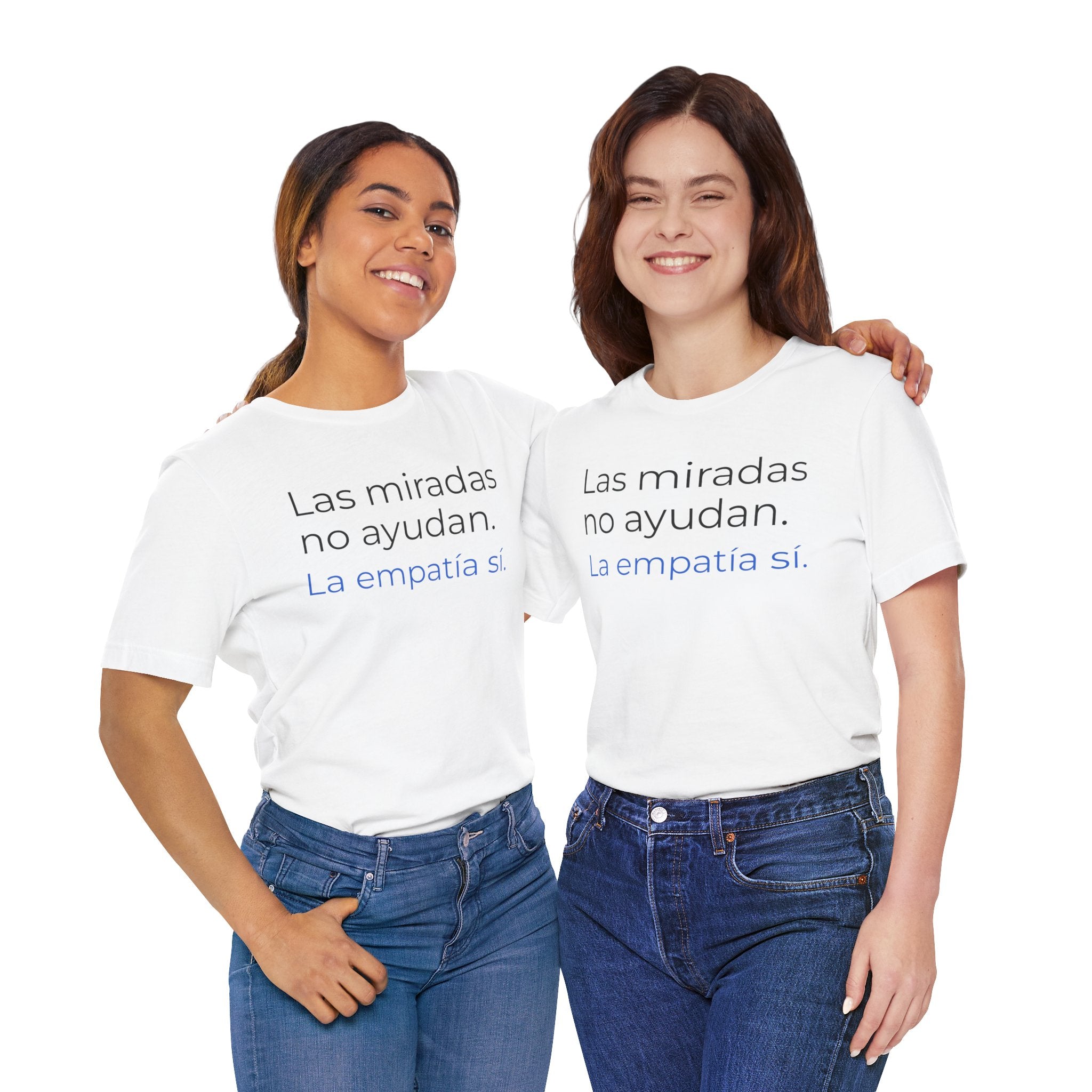 Las miradas no ayudan. La empatía sí. | Camiseta unisex de concienciación sobre el autismo